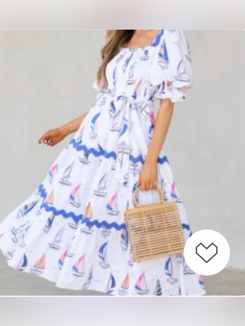 Palms Away Midi Sailboat Skirt